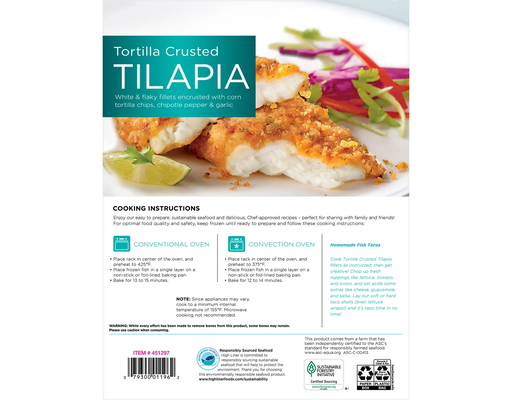 Sea Cuisine Tilapia, Tortilla Crusted, 2 lbs Sea Cuisine image 1