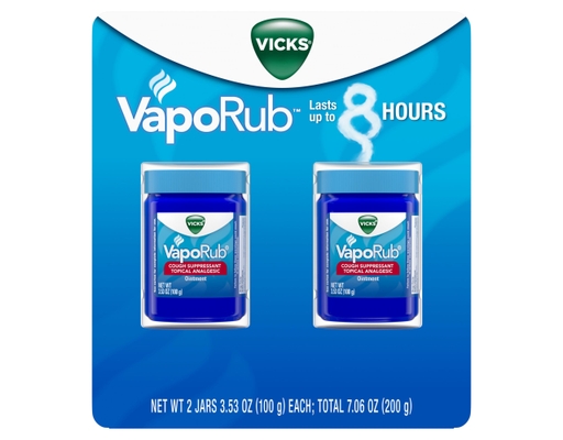Vicks VapoRub Cough Suppressant Topical Ointment 3.53 oz (2-pk)