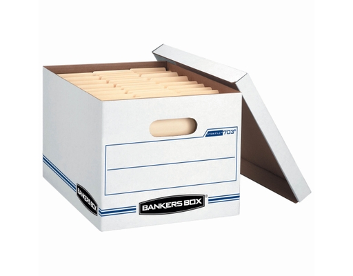 File/Store Record Storage Boxes, 10 pack, White Bankers Box image 1
