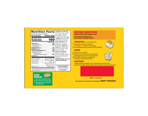 Thick & Fluffy Original Belgian Style Waffles, 24 count Eggo image 1