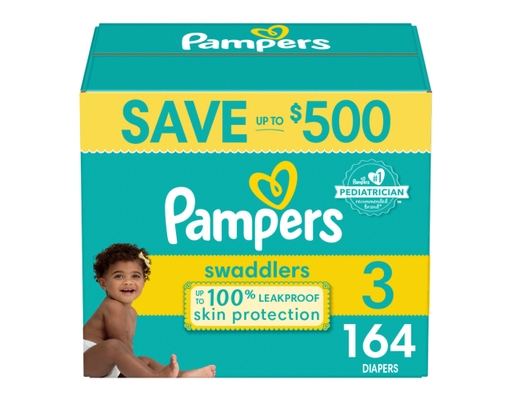 Pampers Swaddlers Baby Diapers Size 3 164 ct