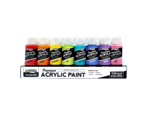 Acrylic Paint Set, 16 count. ArtSkills image 0