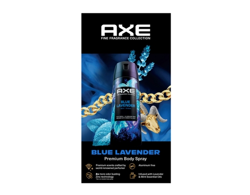Axe Fine Fragrance Blue Lavender Deodorant Body Spray for Men, 4 oz., 3 pack
