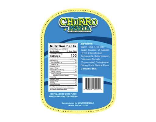 Churromania Dulce De Leche Frozen Topping, 14 oz., 2 pack