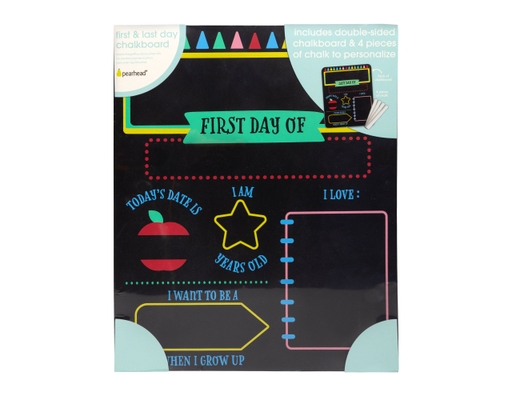 Pearhead First and Last Day of School Reversible Chalkboard