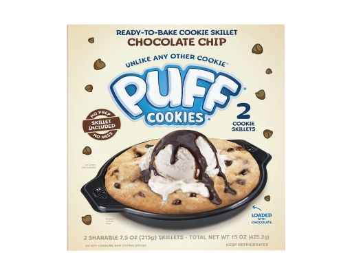 Cookie Dough, Ready to Bake Skillet, Chocolate Chip, 7.5 oz., 2 pack Puff Cookies image 0