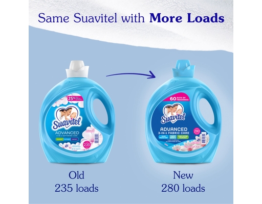 Advanced 3-in-1 Fabric Care - Field Flowers, 280 loads/160 oz. Suavitel image 2