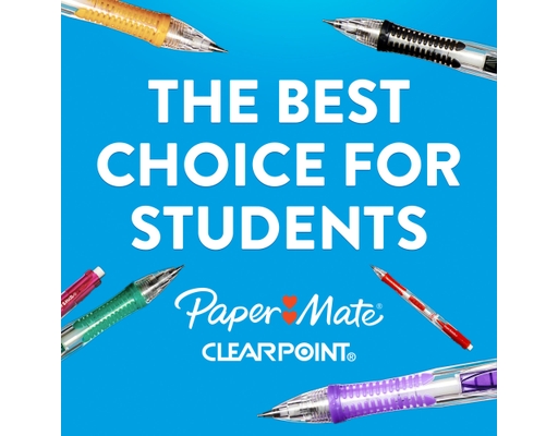 Clearpoint Mechanical Pencils, HB #2 Lead (0.7mm), Assorted Barrel Colors, 10 count Paper Mate image 1