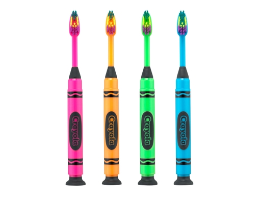 Crayola Gum Neon Clean Children's Toothbrush, Soft Bristled Kids ...