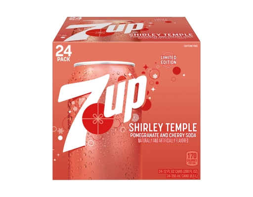 7Up Shirley Temple Pomegranate and Cherry Flavored Soda, 12 fl. oz., 24 ...