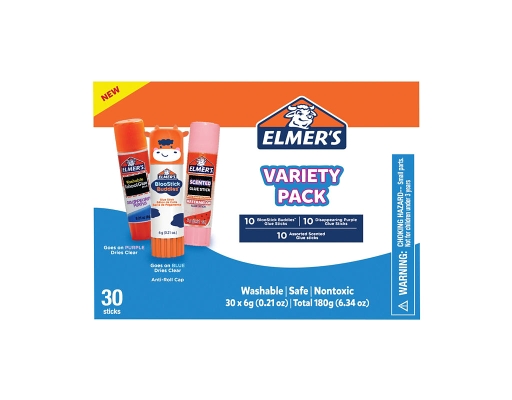 Glue Stick Variety Pack, Assorted, 30 count. Elmer's image 1