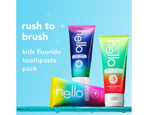Hello Kids Toothpaste Fluoride Variety Pack, 4.2 oz., 3 pack