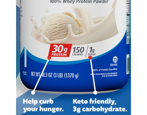 Premier Protein Powder Vanilla, 30g Protein, 35 Servings, 3 lbs.