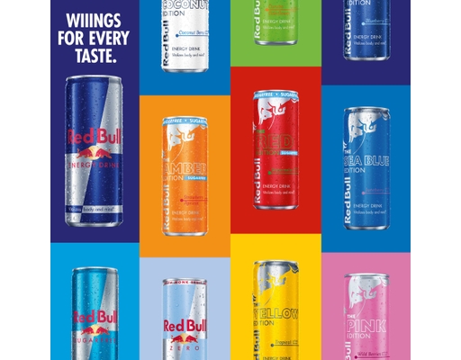 Red Bull Energy Drink Variety Pack, Red, Summer & Sea Blue, 80mg