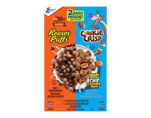 Puffs Peanut Butter Cereal, 23.5 oz. + Cookie Crisp Cereal, 21.6 oz. Reese's image 0