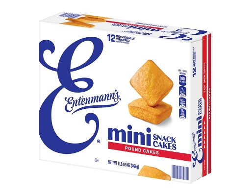 Pound Mini Snack Cakes, 12 count, 1.38 oz. Entenmann's image 1