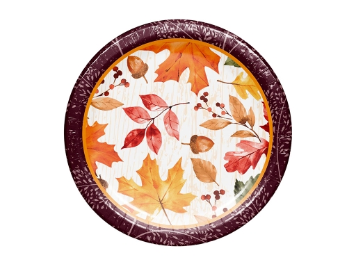 Fall 7" Dessert Plate, 100 count. Artstyle image 0