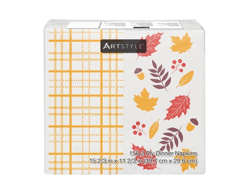 Premium Dinner Napkin, 100 count. Artstyle image 3