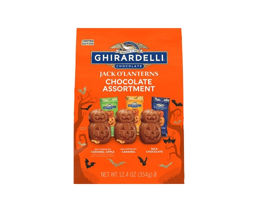 Assorted Chocolate Jack-O-Lanterns XL Bag, Individually Wrapped, 12.4 oz. Ghirardelli image 0