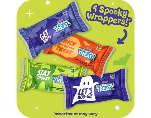 Treats Spooky Minis Mini Crispy Marshmallow Squares, 100 count Rice Krispies image 7