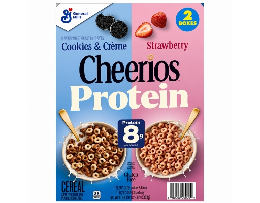 Protein Cereal Variety Pack, Cookies n Creme and Strawberry, 2 pack, 11.2 oz. each Cheerios image 0