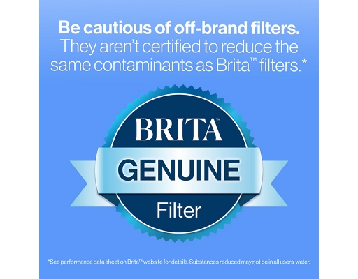Large 10-Cup Water Filter Pitcher Plus 2 Filters Brita image 8