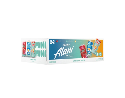 Alani Nu Minis Variety Pack, Cherry Slush, Orange Kiss, Juicy Peach, 24 ...