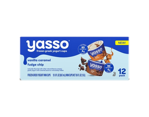 Ice Cream Chocolate Caramel Cups, Fudge Chip, Vanilla Caramel, 12 count. Yasso image 0