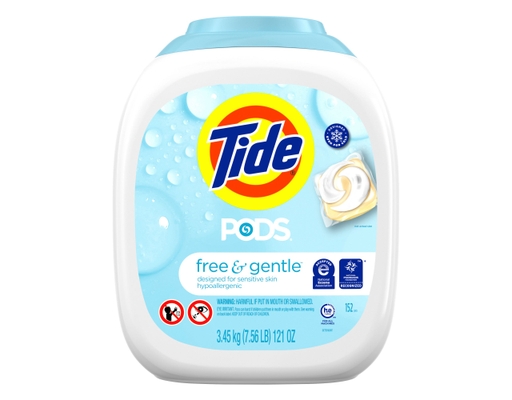 Tide PODS Free & Gentle Laundry Detergent Pacs, 152 count