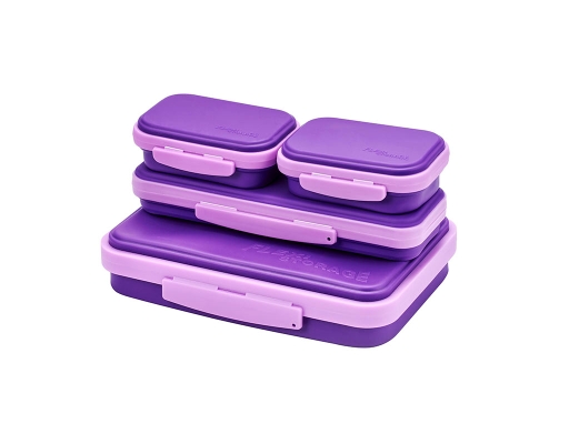 Flexi Storage 4 Piece Kit, Collapsible Pencil Case, Purple Bostitch image 0