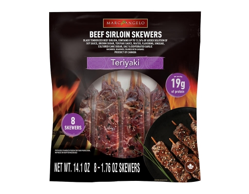 Teriyaki Beef Sirloin Skewers, 8 pack 7.76 oz. Marcangelo image 0