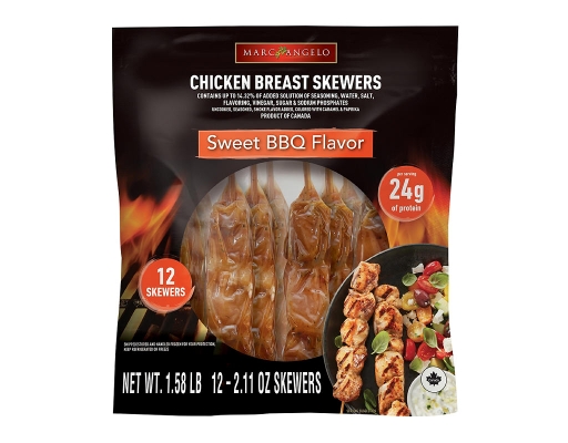Sweet BBQ Chicken Breast Skewers, 12 pack 2.11 oz. Marcangelo image 0