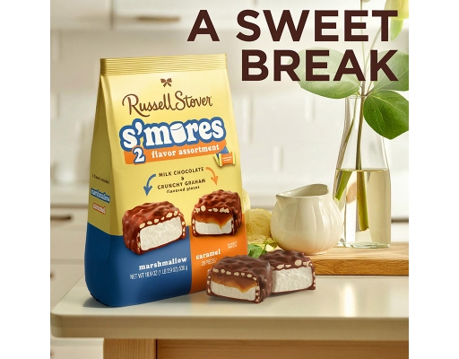 Russell Stover S'Mores Milk Assorted Bag, 18.9 oz.