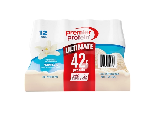 Vanilla Shake, Ready-to-Drink, 42g Protein, Bottles, 12 pack, 14 oz. each Premier Protein image 1