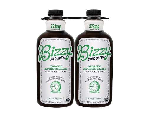 Bizzy Organic Cold Brew Coffee, Espresso Blend, 2 pack, 48 oz.