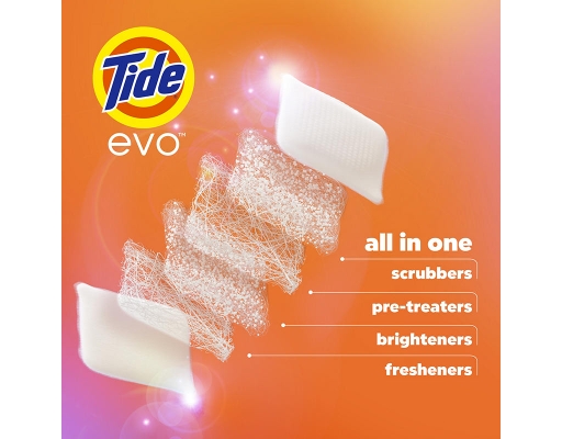 Tide Evo Laundry Detergent Tiles - Original Scent, 66 count.