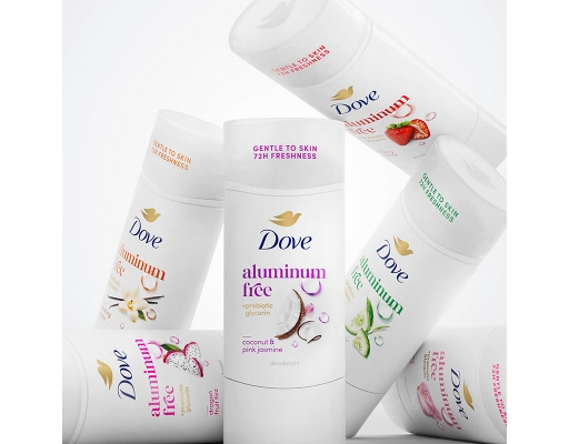 Aluminum Free Deodorant Stick, Coconut & Pink Jasmine, 4 pack, 2.4 oz. each Dove image 6