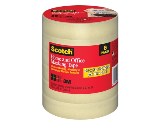 Home and Office Masking Tape, 6 pack. Scotch image 0