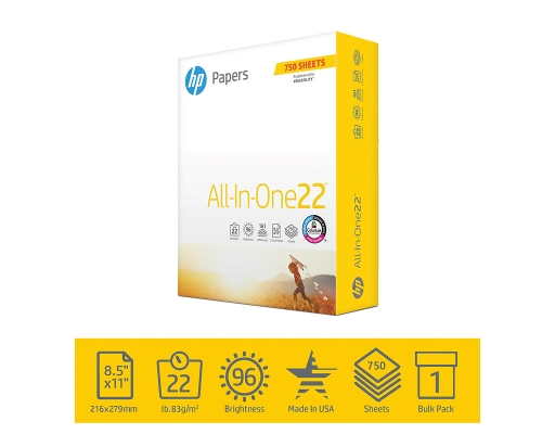 All-In-One Printing Paper, 96 Brightness, 22 lb., 750 Sheets HP image 1