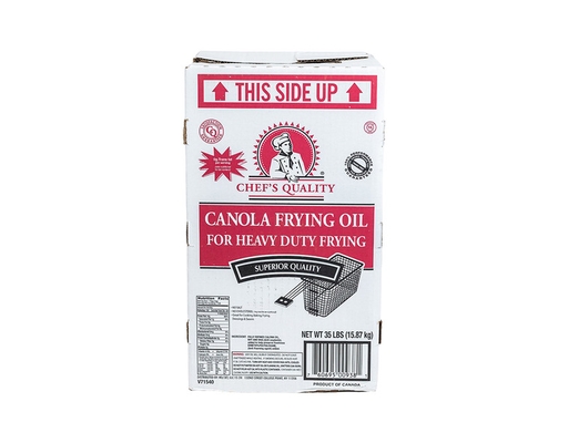 Canola Frying Oil for Heavy Duty Frying, Net Wt 35 lbs. Chef's Quality image 0