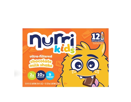 Kids 10g Protein Ultra-Filtered Milk Shake,  Chocolate, 8 fl. oz. 12 pack. Nurri image 8