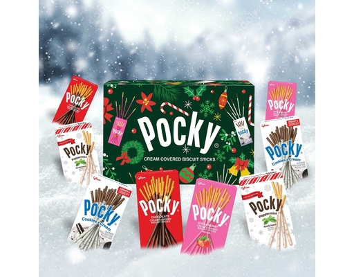 Glico Pocky Holiday Flavors Variety Pack, 10 pack