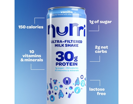 Nurri 30g Protein Vanilla Milk Shake 11 fl. oz., 12 pack