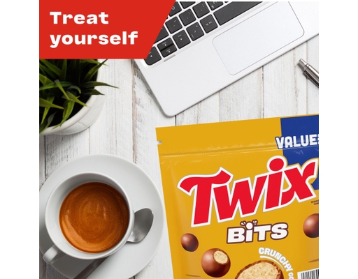 Twix Bits Crunchy Cookie Chocolate Candy, Value Size, 19.3 oz.