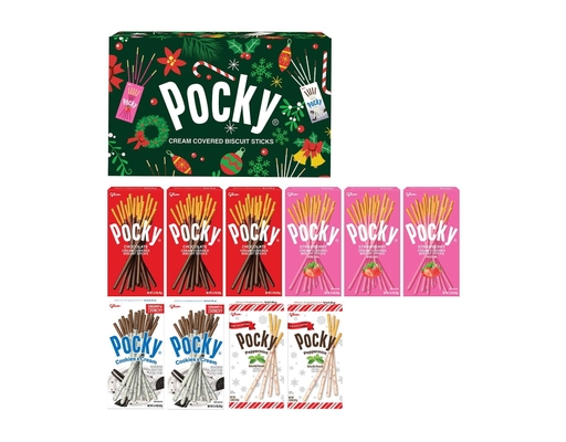 Glico Pocky Holiday Flavors Variety Pack, 10 pack
