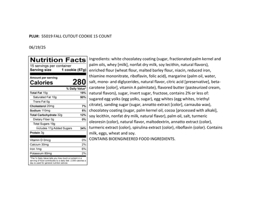 Fall Cutout Cookies, 15 count Member's Mark image 1