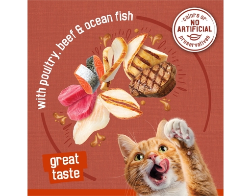 Purina Friskies Wet Cat Food Gravy Pleasers Variety Pack with Fully Load'd,  Meaty Bits, and Prime Filets, 60 count., 5.5 oz. Cans