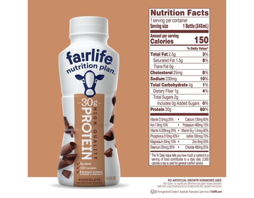 Nutrition Plan Chocolate, 30g Protein Shake, 12 pack, 11.5 fl. ounce each Fairlife image 1