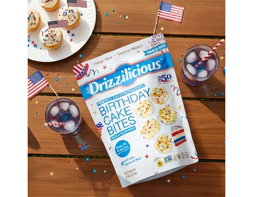 Drizzilicious USA 250 Birthday Cake Mini Rice Cakes, 8 oz.