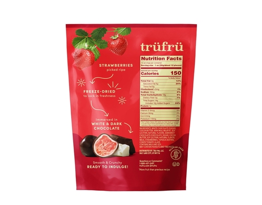 Tru Fru Dark and White Chocolate Freeze Dried Strawberries 13 oz